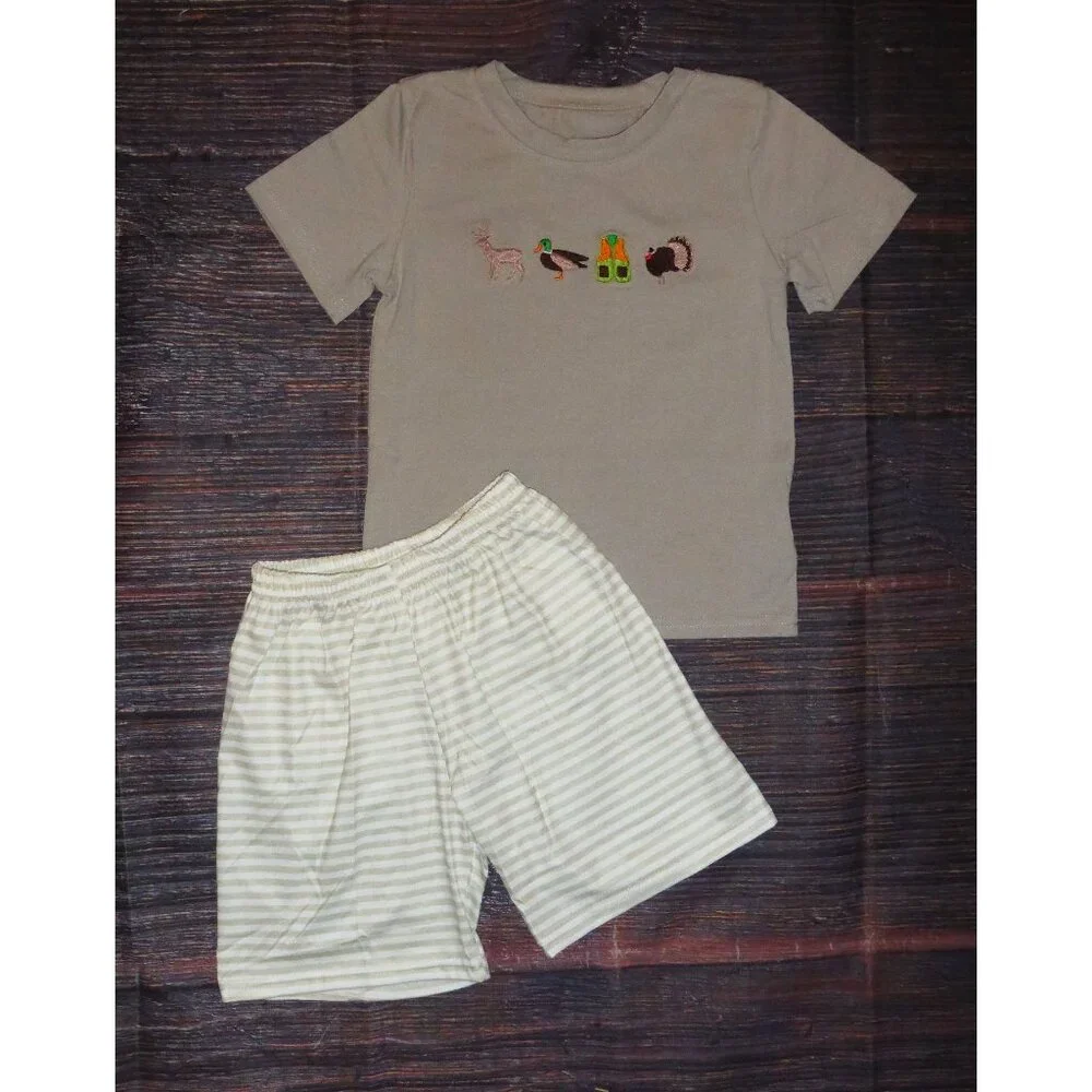 Boutique HUnting Boys Short Sleeve Shirt $ Shorts Outfit Set